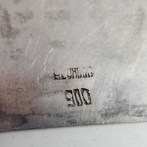 Vintage 900 Grade Silver Primitive Style Person Shape Brooch / Pendant, Estate - Picture 4 of 7